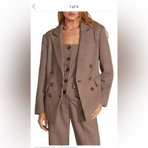 Favorite Daughter Phoebe Blazer Houndstooth. Size Medium. Worn once.